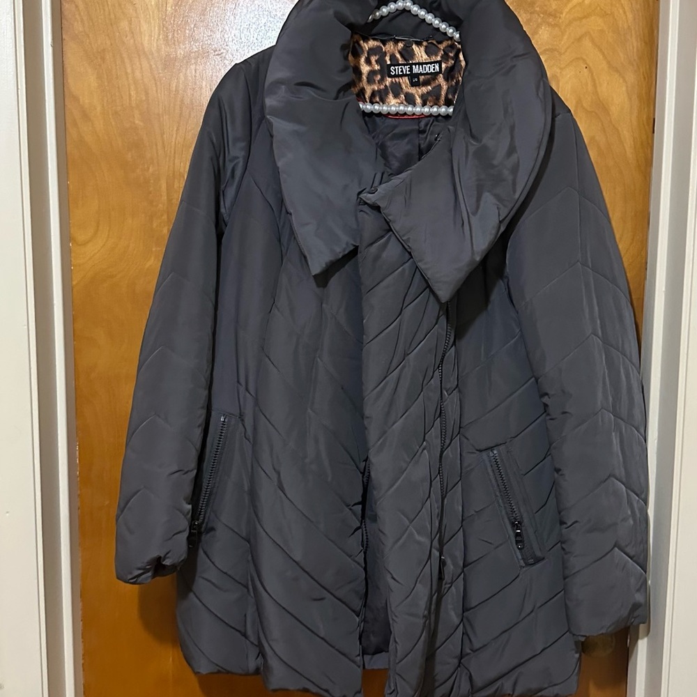 Steve Madden Charcoal Quilted Jacket